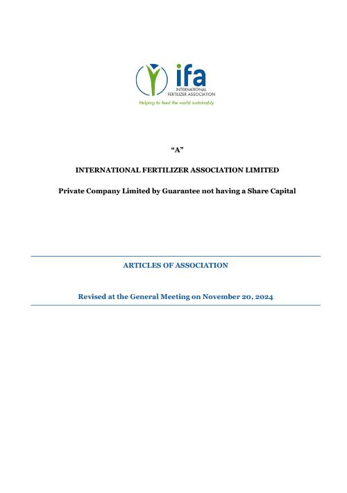 IFA Articles of Association